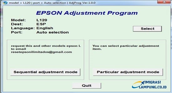 Cara Menggunakan Resetter Epson L120
