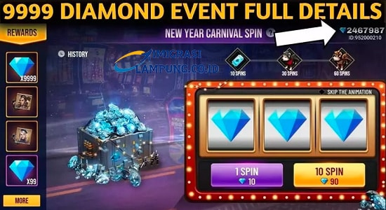 Reward FF 2022 Com Spin Diamond Download (Gratis)!